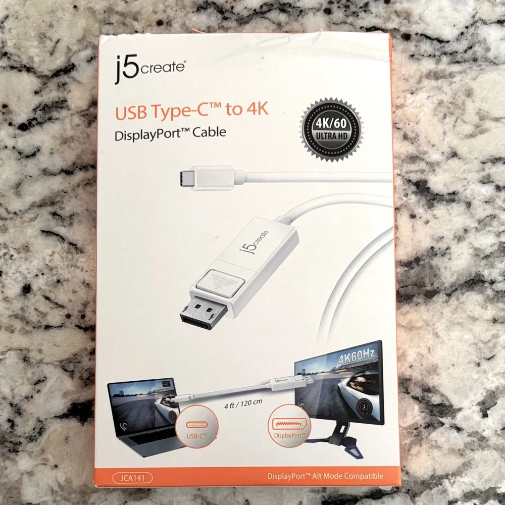 j5create USB Type-C to 4K DisplayPort Cable